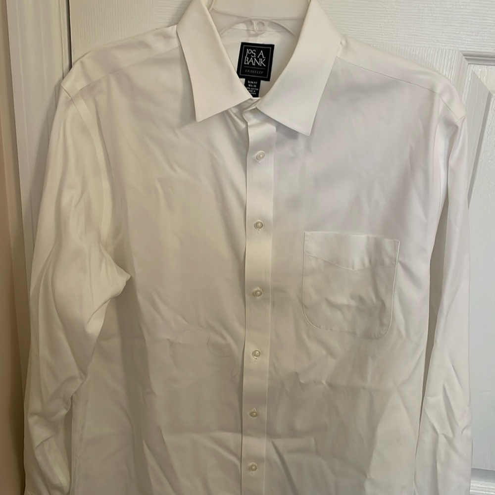 BRAND NEW White Jos A Bank dress shirt